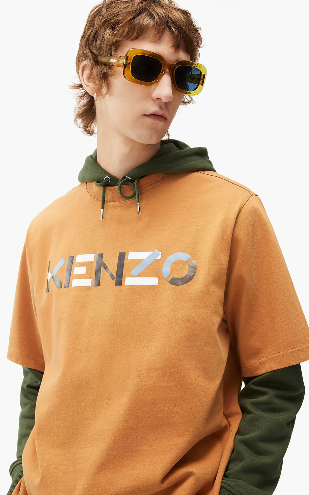 Camisetas Kenzo Multicoloured oversize Logo Hombre Marrones - SKU.1963443